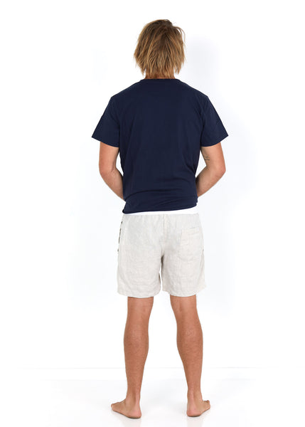 Linen Shorts Natural - Back
