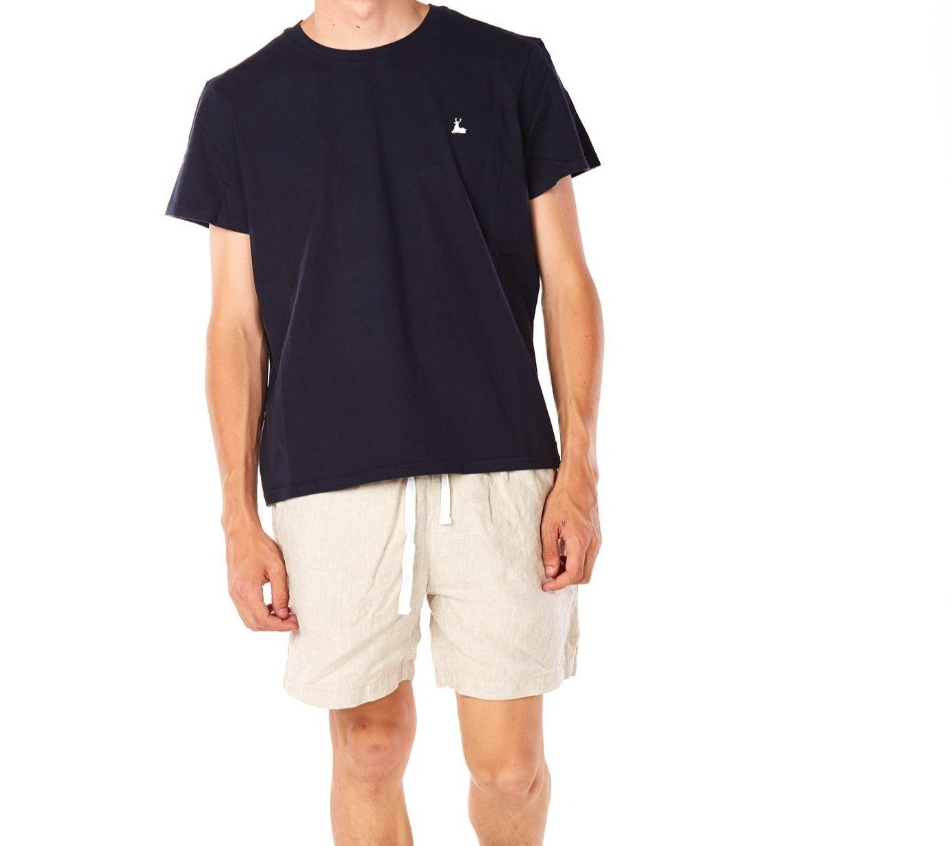 Cotton T-shirt Navy - Front 