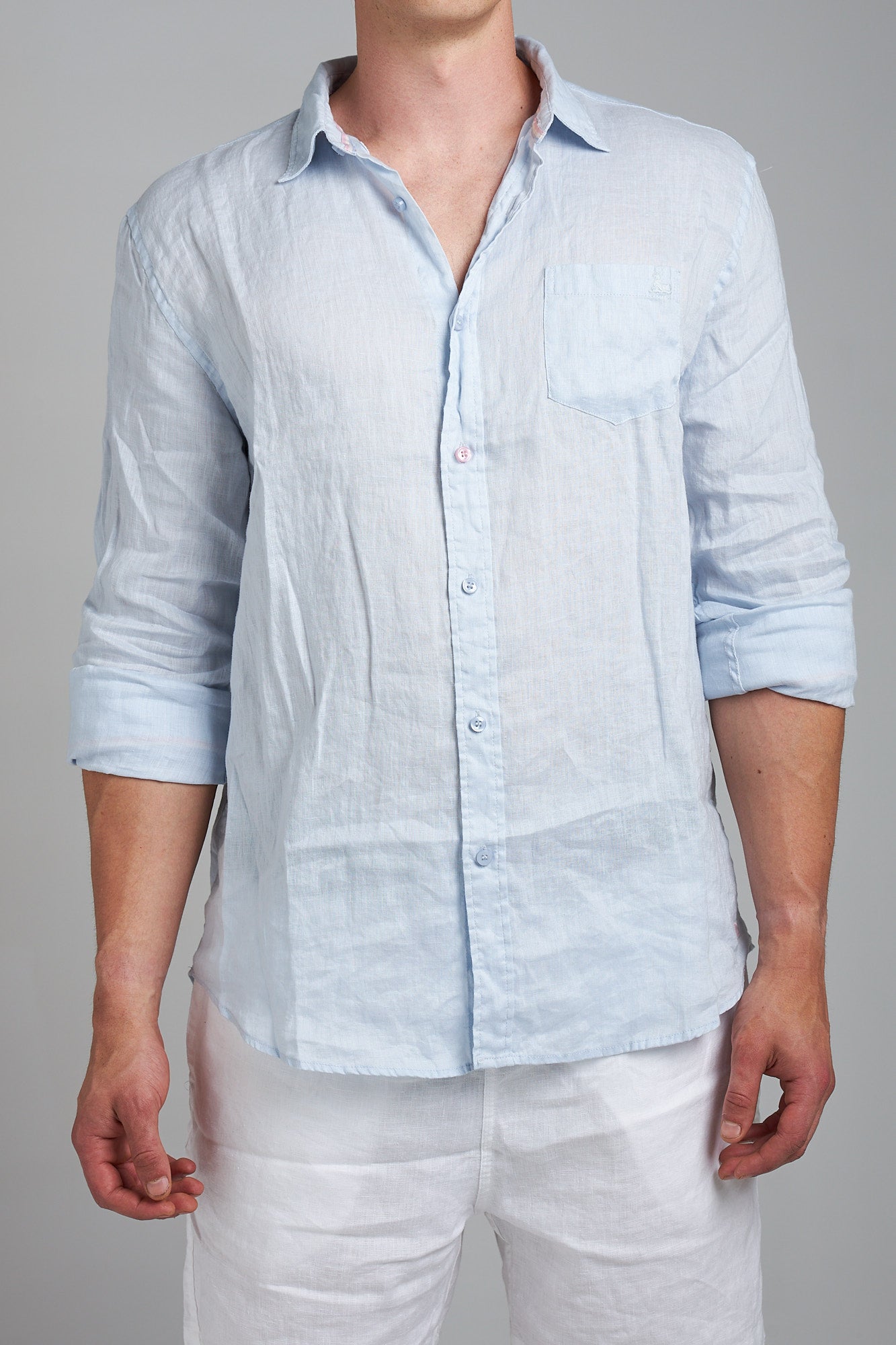 LINEN SHIRT - PALE BLUE