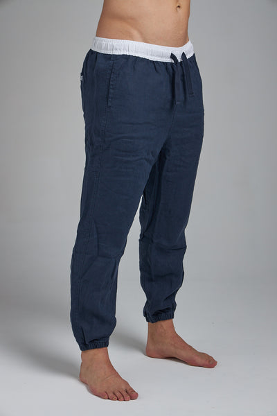 LINEN JOGGERS – NAVY