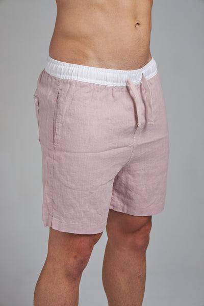 LINEN SHORTS - PINK