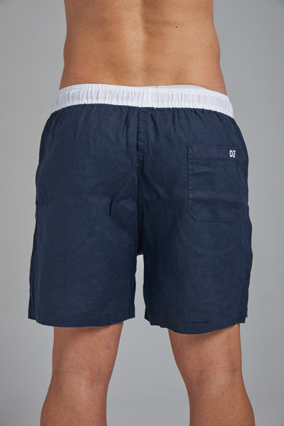 LINEN SHORTS – NAVY