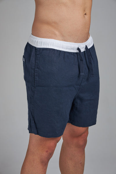 LINEN SHORTS – NAVY