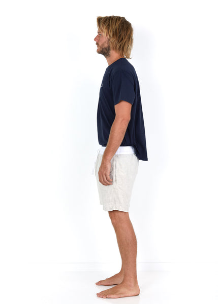Linen Shorts Natural - Side