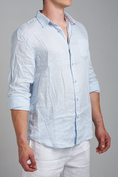 LINEN SHIRT - PALE BLUE